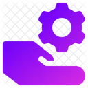 Mao Configuracao Engrenagem Icon