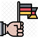 Mão da bandeira da Alemanha  Ícone