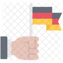 Mão da bandeira da Alemanha  Ícone