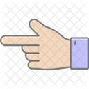 Icone De Cor Linear A Direita Ícone