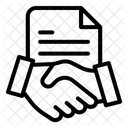 Mao Contrato Negociacao Ícone