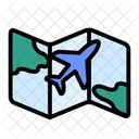 Travel Airplane Map Icon