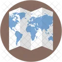 Map Unfolded Brochure Icon