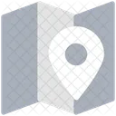 Unfolded Map Chart Icon