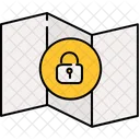 Lock Map Folded Icon