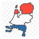 Netherlands Netherland Geography Icon