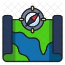 Map Global Map Compass Icon