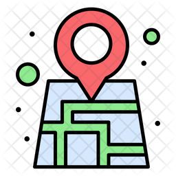 Map Icon - Download In Colored Outline Style