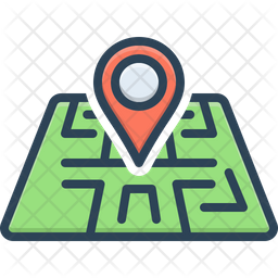 Map Icon - Download In Colored Outline Style