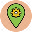 Map Pin Cogwheel Icon