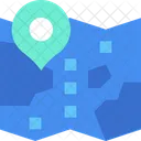 Map Route Paper Icon