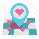 Map Location Heart Icon