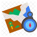 Map And Compass  Icon