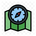 Map And Compass Travel Compass Icon