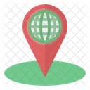 Map And Location Check In Globe Grid Icon