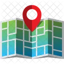 Map and Pin  Icon