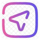 Map Arrow Square Userinterface Location Icon