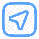 Map Arrow Square Userinterface Location Icon