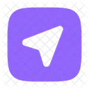 Map Arrow Square Userinterface Location Icon
