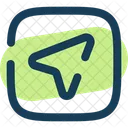 Map Arrow Square Userinterface Location Icon
