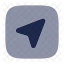 Map Arrow Square Userinterface Location Icon