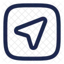 Map Arrow Square Userinterface Location Icon
