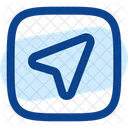 Map Arrow Square Icon