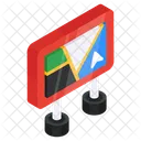 Map Board Roadboard Guideboard Icon