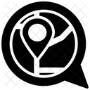 Map Chat Map Message Map Talk Icône