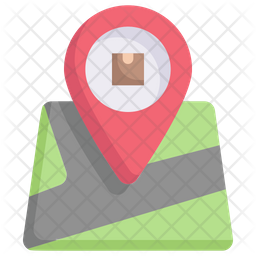 Map delivery Icon - Download in Flat Style