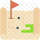 Map Golf Field Flag Icon