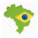 Map Flag Brazil Icon