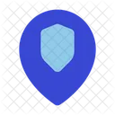 Map Marker Shield Icon