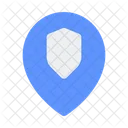 Map Marker Shield  Icon