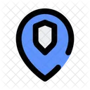 Map Marker Shield  Icon