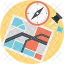 Navigation Route Compass Icon