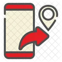 Smartphone Map Navigation Icon