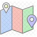 Map Paper Lineal Color Icon Icon