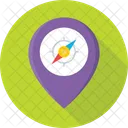 Map Pin Compass Icon