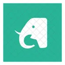 Map Zoo Elephant Icon