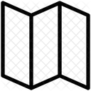 Mapa Desdobrado Brochura Ícone