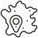 Mapa Francia Ubicacion Icono