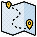 Mapa Camino Gps Icono