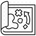 Militar Plano Mapa Ícone