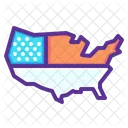 Mapa Estados Unidos Estados Unidos Icon