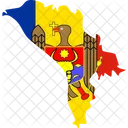 Mapa da bandeira da moldávia  Ícone