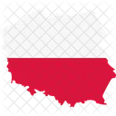 Mapa de la bandera de polonia  Icono