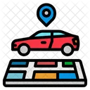 Mapa Do Carro Localizacao Do Carro Mapa Icon