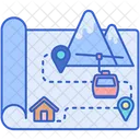 Mapa da estação de esqui  Ícone