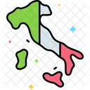 Mapa Da Italia Mapa Italiano Mapa De Localizacao Icon